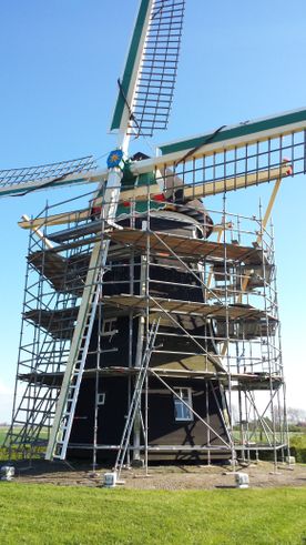 Schilderwerk klassieke molen steigers